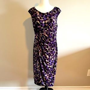 Dress Barn Shift Midi Dress with Cap Sleeves - size 14